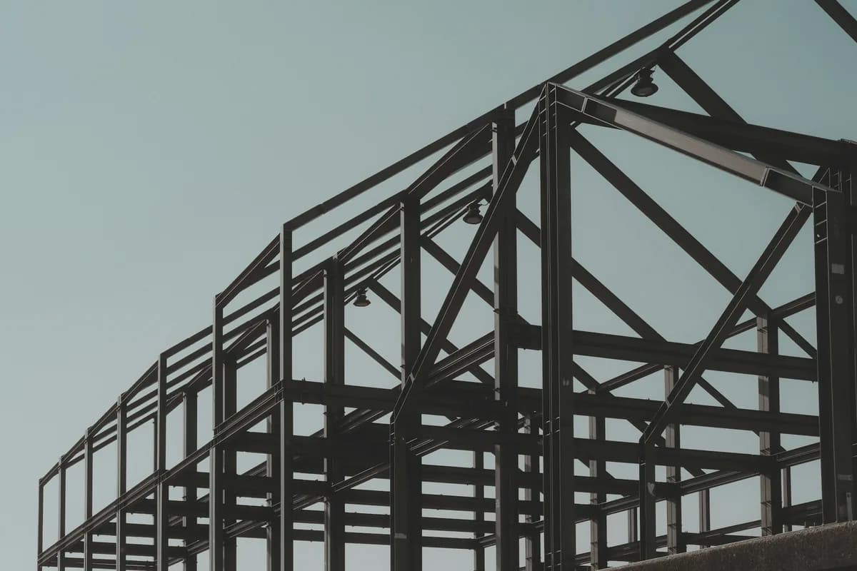 steel structures in a professional marine or industrial environment